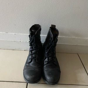 Steve Madden Leather Combat Boots
